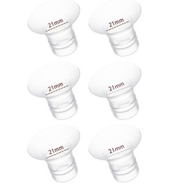 Insertos de brida de 21 mm, 6 piezas, compatible con Momcozy S12 Pro/S9 Pro/S12/S9 Cupón de extracción de leche portátil, adecuado para Medela/Spectra/Elvie/Willow/TSRETE 24 mm, reduce el túnel de 24 mm hasta 21 mm, 6 piezas