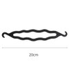 6PCS Black Plastic Bun Maker Double Hook Hair Styling Hairpins