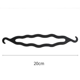 6PCS Black Plastic Bun Maker Double Hook Hair Styling Hairpins Curler Donut Bun Shaper Hair Twist Braiding Tool Hairdressing Accessories