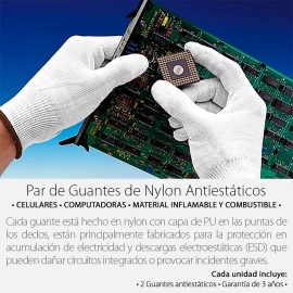 Mercader Digital Paquete De 10 Guantes Antiestáticos De Nylon / Mayoreo