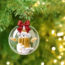 Pack of 20 Plastic Christmas Baubles, Transparent Christmas Baubles for Filling, Christmas Tree Decorations, Plastic Christmas Tree Baubles for Christmas Decoration, Christmas Tree, Wedding, Parties,