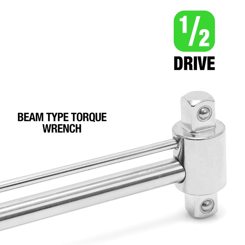 OEMTOOLS 79-140 Torque Wrench 1/2 Drive, Beam Style, 0–150 Ft/Lb