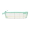 Midori 41846006 Pen Case, Mesh, Checkered Pattern, Green