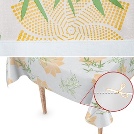 Washable Oilcloth Tablecloth 120 x 140 cm Cut Edge Secret Light Grey Easy Care