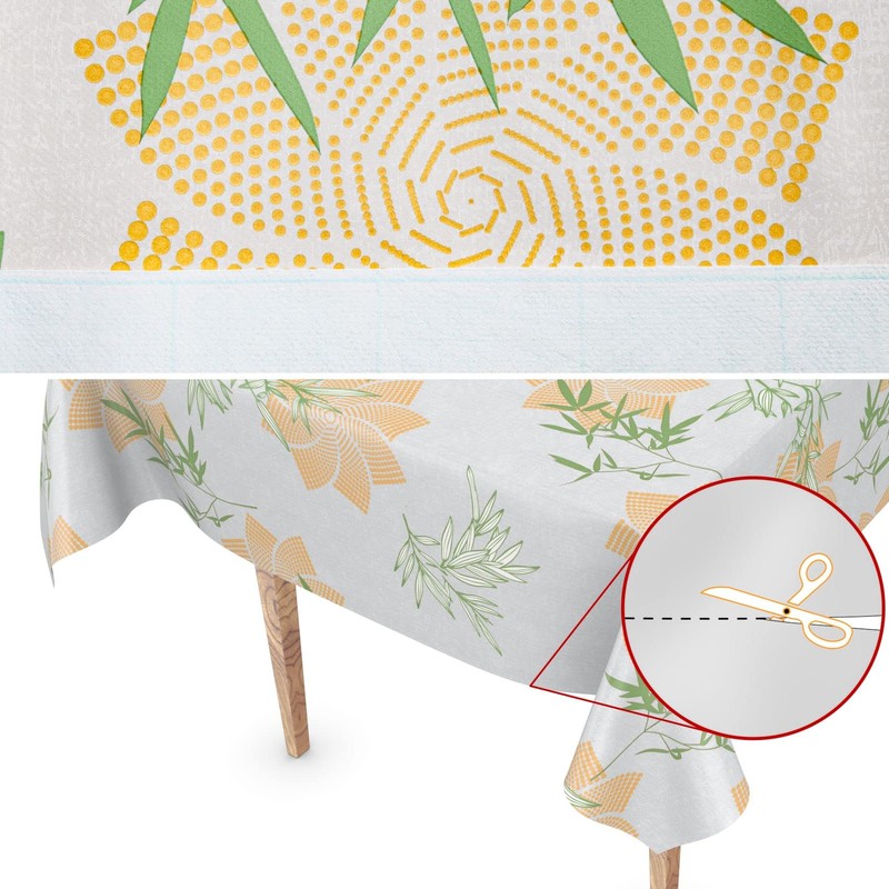 Washable Oilcloth Tablecloth 120 x 140 cm Cut Edge Secret