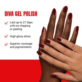 DND Gel Diva Polish Set - 1 each of Gel Polish and Nail Polish, 035 Sip N’ Glitz, 0.5 Fl Oz