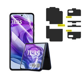 Fourmor [2+2 Pack Screen Protector for Motorola Razr 2024/Razr Plus 2024 - Hydrogel Film Front and rear screens combination ，High Sensitivity, Not Glass, HD