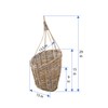 Kouboo Kobo Rattan Hanging Wall Basket and Planter Brown Gray