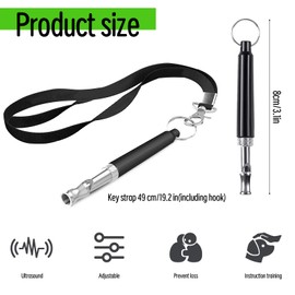 HUSOUE Pack of 3 Dog Whistles Rütter Recall Dog Whistle High Frequency Silent Dog Training Dog Whistles Training Aids for Dogs Whistles Adjustable Barking Against with Lanyard