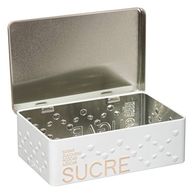 Scandinave Nature Metal Cube Sugar Bowl White 5 five simply