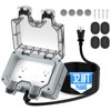 Outdoor Outlet Box with 32.8Ft Extension Cord,NEMA 5-15R,IP66 Waterproof Outdoor