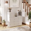C&AHOME Cube Storage Organizer with Doors, 9-Cube Shelf, Closet Cabinet,