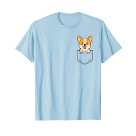 Cute Corgi Puppy Pocket Pal Funny Corgi Dog Lover T-Shirt