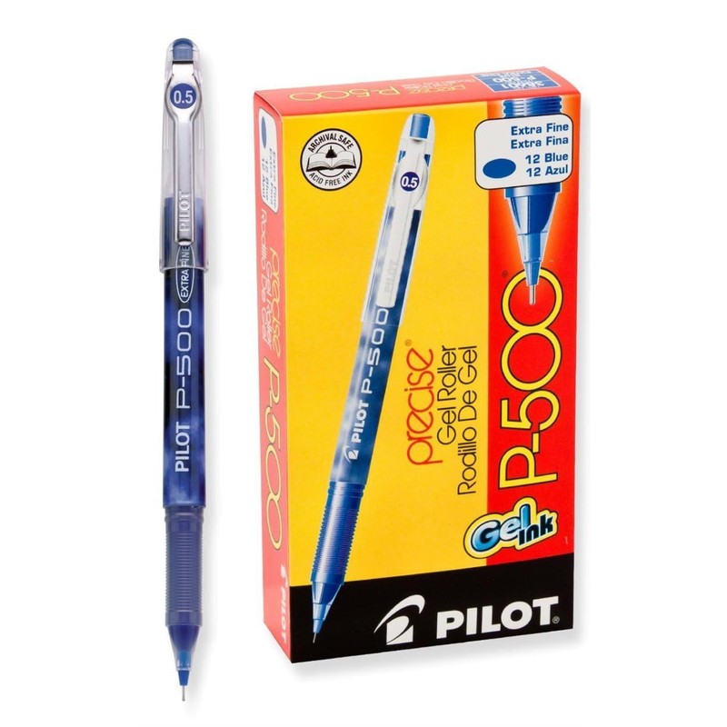 Pilot P-500 Gel Ink Stick Roller Ball Pen PEN,RBL,P500,GLINK,XFN,BE (Pack