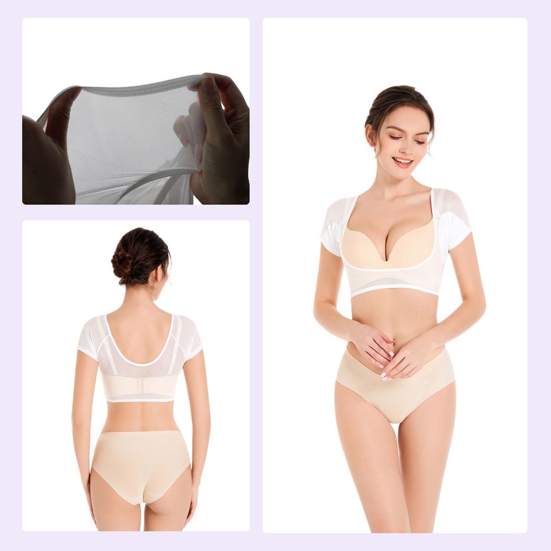 VINELEA 3pcs Underarm Absorbent Vest for women Under Armpits Washable