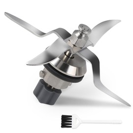 SWAWIS Replacement Blending Blade Stainless Steel Compatible with Silvercrest Monsieur Cuisine Connect and Monsieur Cuisine Smart Food Processor with Sealing Ring and Cleaning Brush