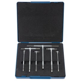 Beslands 6 Pc Telescoping Gage Set, T-Bore Hole Gauges, High Precision Telescopic Bore Gauge with a Portable Case(Range 5/16" - 6")