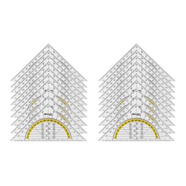 Westcott Westcott E-10130 00-I Geometriedreieck Kunststoff, 14 cm, 20 Stück, transparent