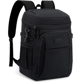 Tuwubi Cooler Backpack 35 Cans, Backpack Coolers Insulated Leak Proof for Men Women, Waterproof Soft Sided Lunch Camping Beach Travel Ice Chest Backpack Cooler Bag Black