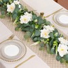 ASTNIC 2 Pack 6.2FT Artificial Eucalyptus Flower Garland with Fake