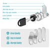 Spesh 4 Sets Cabinet Cylinder Locks - Each Includes Unique