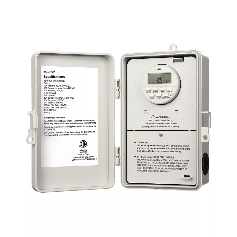 DEWENWILS Pool Pump Timer, Digital Timer Box,7-Day 20 ON/Off Programmable