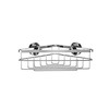 Croydex Brockham Flexi Fix Corner Basket Shower Caddy, Chrome, 12.5x26x14