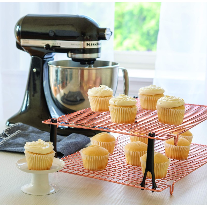 Nordic Ware Stackable Cooling 2 Copper Racks Plus 4 Snap-On