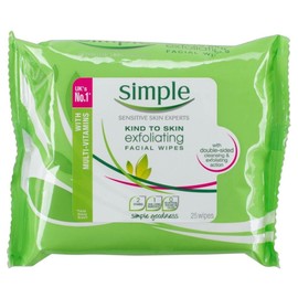Simple Kind To Skin Exfoliating Facial Wipes 25 Pieces