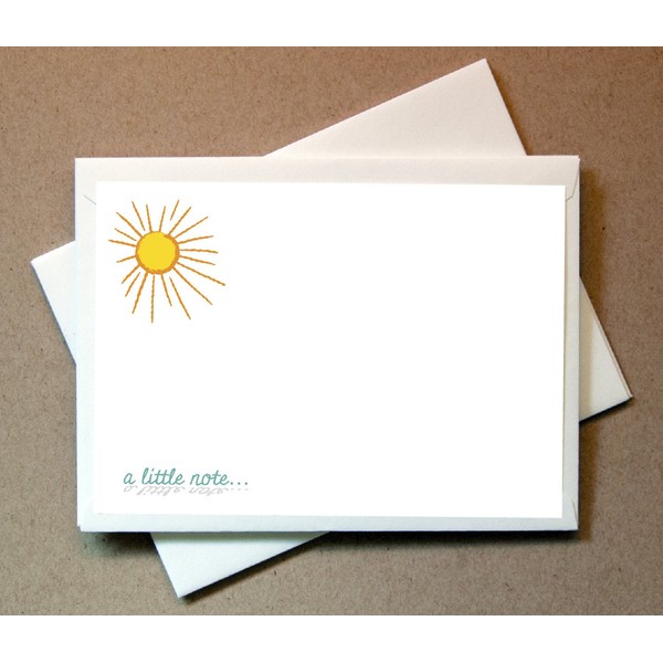 Sun Note Cards (24 Non-foldover Cards and Envelopes)