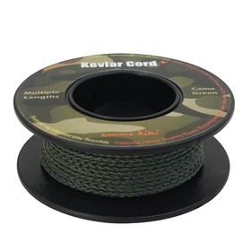 emma kites 100% Kevlar Braided Cord Camo Green 1050Lb 30Ft Low Stretch for Fishing Tactical Survival Camping Backpacking Outdoor Utility Cord