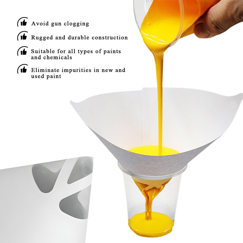 DXNQ 100 PCS 100 Micron Cone Paint Strainers, Paper Paint