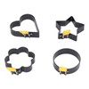 Fried Egg Rings Set with Folding Handle Silicone Brush Non