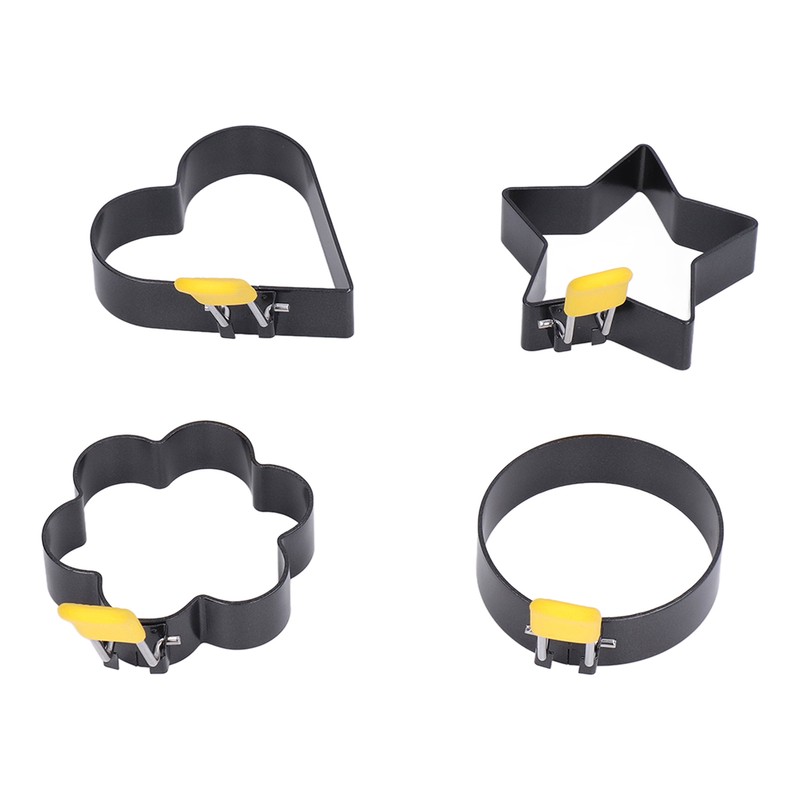 Fried Egg Rings Set with Folding Handle Silicone Brush Non