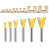6 Pieces Dovetail Router Bits 1/4" Shank Woodworking Router Bit