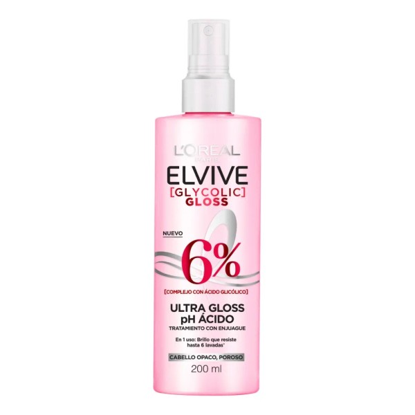 L'Oréal Paris Tratamiento Capilar Elvive Ultra Gloss Glycolic con Ácido