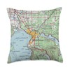 Vintage Bellingham WA Map (1966) Throw Pillow