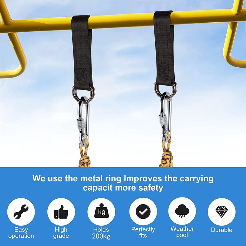 Exsbtay Set of 2 swing attachments, hammock attachment, swing suspension,