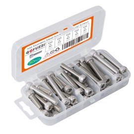 M6 x 30mm 35mm 40mm 45mm 50mm Socket Head Cap Screws Bolts 304 Stainless Steel Machine Metric Hex Socket Screw, 50PCS