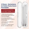 Extractor de Puntos Negros y Espinillas Acero Inoxidable con Estuche,