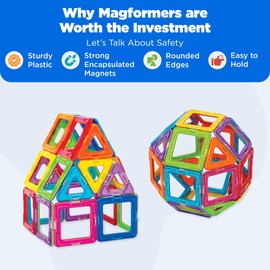 Magformers Rainbow 30 Piece Set - Magnetic Tiles Building Blocks, Educational Kit, STEM Toy Set - Magnetic Building Tiles for Kids to Develop Problem-Solving Abilities and Shape Recognition