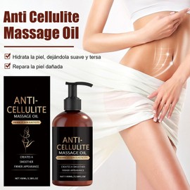 2PC Anti Cellulite Massage Oil,Aceite Corporal Reafirmante，Reafirma la Piel, Hidrata Profundamente y Suaviza Piernas, Muslos, Glúteos y Abdomen