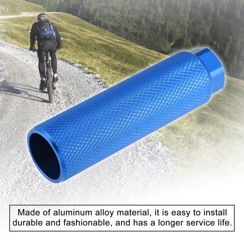 X AUTOHAUX Pair Rear Foot Pegs Footrests Blue for Bicycle