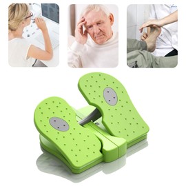 Foot Stepper Machine, Mini Stepper Exercise Trainer, Foldable Portable Under Desk Leg Workout Machine for Home Office Use (Green)