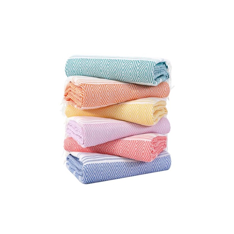 Genovega Oversized Turkish Beach Towels Set - Quick Dry &