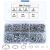 500 Pcs Spring Lock Washers, Stainless Steel Washers, Rectangular Spring