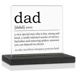 Meaningful Dad Appreciation Gifts, Heartfelt Thank You Gifts for Dad from Son or Daughter, Acrylic Décor Sign for Father’s Day, Birthday Christmas Retirement or Home office VPS435