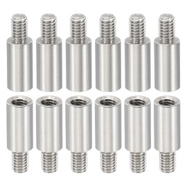 PATIKIL 12pcs M4 Standoffs, M4 12+6mm Spacer Standoffs Steel Threaded Standoffs Screws Kit 4mm ID 6mm OD Metric Male Female Thread Adapters for Circuit Board PCB RC Drones Motherboard