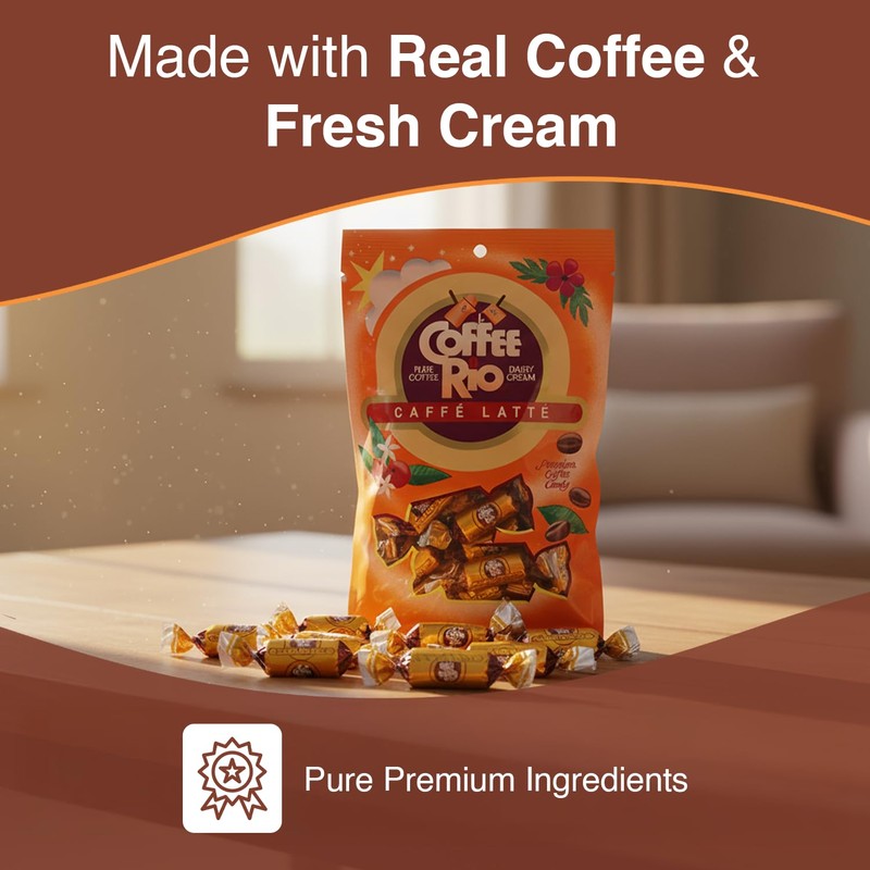 Coffee Rio Latté Coffee Candy, Pack of 3 (5.5 oz