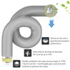 Hon&Guan 4'' Insulated Flexible Duct 4 FT Long, Gray Noise